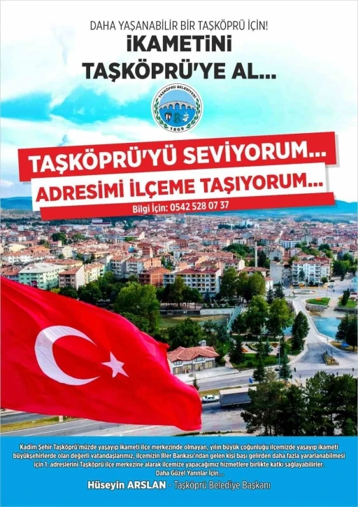 “Taşköprü’yü Seviyorum, Adresimi İlçeme Taşıyorum” kampanyası devam ediyor
