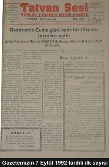 Tatvan Sesi Gazetesi 32 yaşında
