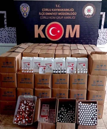 Tekirdağ’da 2,5 ton etil alkol ele geçirildi
