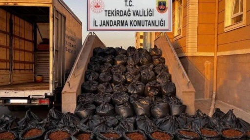 Tekirdağ'da 7,5 ton kaçak tütün ele geçirildi