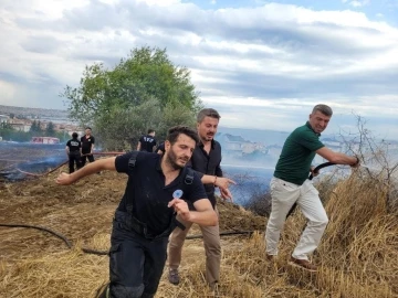 Tekirdağ’da anız yangını söndürüldü
