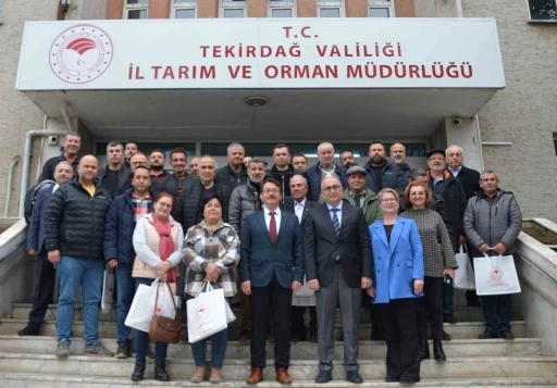 Tekirdağ’da çiftçilere tarımda suyun etkin kullanımı anlatıldı
