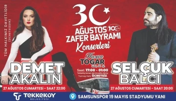 Tekkeköy’de Zafer Bayramı konserle kutlanacak
