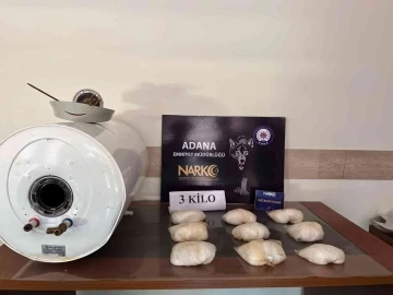 Termosifonda 3 kilo metamfetamin ele geçirildi
