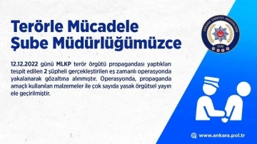 Terör örgütü MLKP propagandası yapan 2 şüpheli gözaltına alındı
