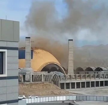 Tıbbiye Camii inşaatında bir haftada ikinci kez yangın çıktı
