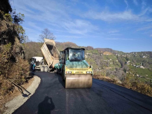 Trabzon’da asfalt ve beton yol yatırımları 2024 yılında da sürdü
