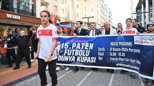 Trabzon’da Paten Futbolu Dünya Kupası'na kortejli başlangıç