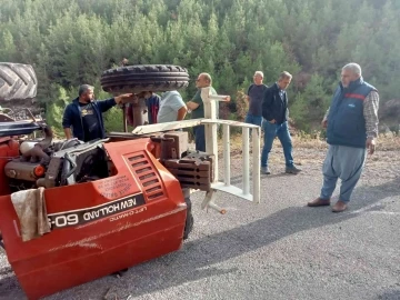 Traktörün altında kalan sürücü yaralandı
