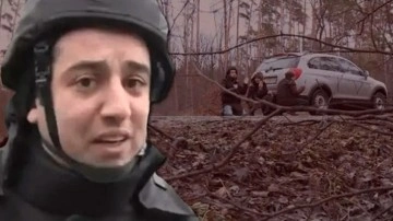 TRT muhabiri ve ekibinin korku dolu anları! Ukrayna'da çatışma ortasında kaldılar