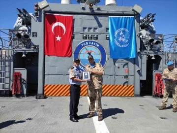 UNIFIL Deniz Görev Kuvveti Komutanı, TCG FATİH gemisini ziyaret etti
