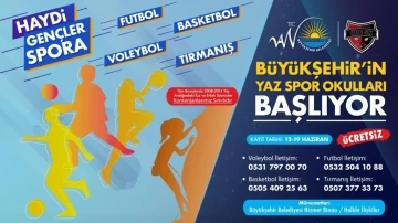 Van Büyükşehir Belediyesi ücretsiz yaz spor okulları düzenliyor
