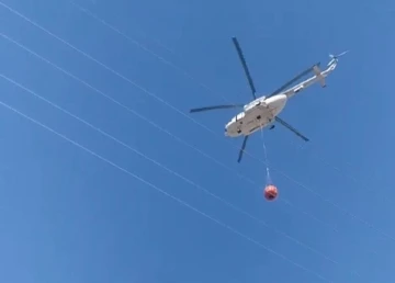 Vatandaştan yangın söndürme helikopterine övgü
