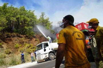 Yangını söndürmek için seferber oldular
