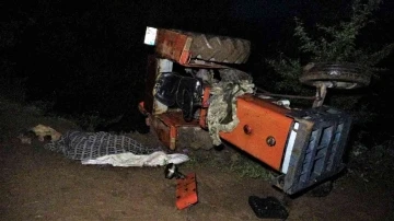 Yayla yolunda traktör devrildi: 1 ölü, 1 yaralı
