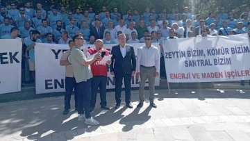 Yeniköy Termik Santrali çalışanları madenlere sahip çıkmak için TBMM’nin önünde toplandı
