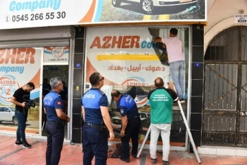 Yenişehir Belediyesi'nden yabancı tabela denetimi