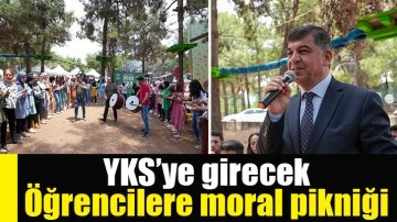 YKS’ye girecek öğrencilere moral pikniği