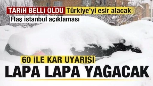 Yoğun kar Türkiye'yi esir alacak! 60 ile lapa lapa kar yağacak! AKOM'dan İstanbul uyarısı