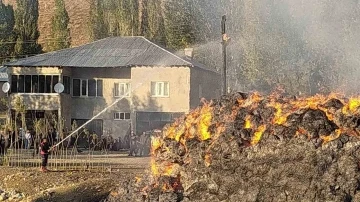Yüksekova’da çıkan yangında 20 bin bağ ot yandı
