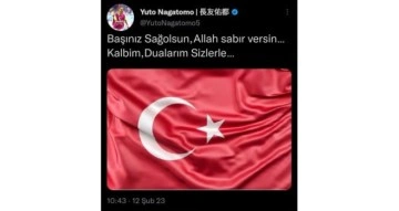 Yuto Nagatomo: ”Başınız sağolsun, Allah sabır versin. Kalbim, dualarım sizlerle”