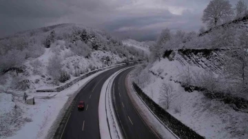 Zonguldak’ta kar manzaraları havadan görüntülendi
